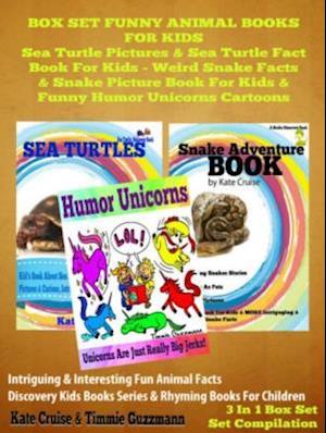 Box Set Funny Animal Books For Kids: Sea Turtle Pictures & Sea Turtle Fact Book Kids - Weird Snake Facts & Snake Picture Book For Kids & Funny Humor Unicorns Cartoons
