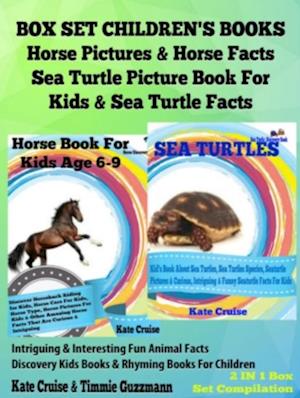 Box Set Children's Books: Horse Pictures & Horse Facts - Sea Turtle Picture Book For Kids & Sea Turtle Facts - Intriguing & Interesting Fun Animal Facts: 2 In 1 Box Set : Discovery Kids Books & Rhymin
