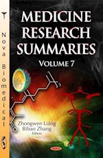 Medicine Research Summaries. Volume 7