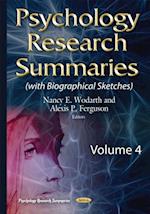 Psychology Research Summaries. Volume 4