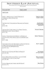 Southern Law Journal, Vol. XXV, No. 1, Spring 2015