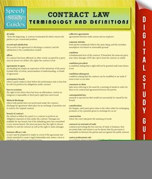 Contract Law Terminology and Definitions (Speedy Study Guide)