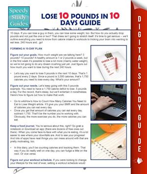 Lose 10 Pounds In 10 Days Guide (Speedy Study Guide)