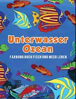 Unterwasser Ozean Färbung Buch Fisch Und Meer Leben