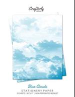 Blue Clouds Stationery Paper