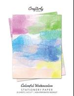 Colorful Watercolor Stationery Paper