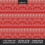 Christmas Pattern Scrapbook Paper Pad 8x8 Decorative Scrapbooking Kit for Cardmaking Gifts, DIY Crafts, Printmaking, Papercrafts, Red Knit Ugly Sweate