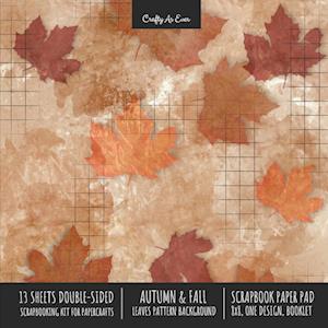 Autumn & Fall Scrapbook Paper Pad 8x8 Decorative Scrapbooking Kit for Cardmaking Gifts, DIY Crafts, Printmaking, Papercrafts, Leaves Pattern Designer Paper