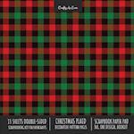 Christmas Plaid Scrapbook Paper Pad 8x8 Scrapbooking Kit for Cardmaking Gifts, DIY Crafts, Printmaking, Papercrafts, Holiday Decorative Pattern Pages 