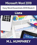 Word 2019 Lists 