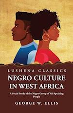 Negro Culture in West Africa A Social Study of the Negro Group of Vai-Speaking People 