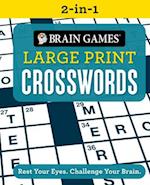 Brain Games 2-In-1 - Large Print Crosswords