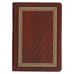 KJV Study Bible, Standard King James Version Holy Bible, Thumb Tabs, Ribbons, Faux Leather, Saddle Tan/Diamond Debossed