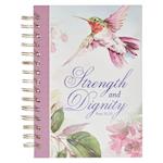 Christian Art Gifts Purple Journal W/Scripture Strength and Dignity Large Bible Verse Notebook, 192 Ruled Pages, Proverbs 31