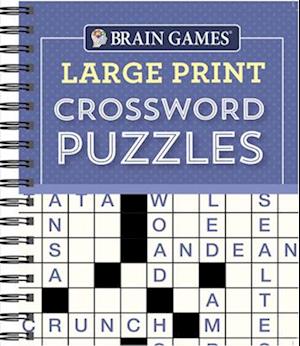 Brain Games - Large Print Crossword Puzzles (Purple)