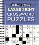 Brain Games - Large Print Crossword Puzzles (Purple)