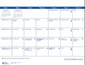 2023 Parish Wall Calendar : September 2022 through December 2023