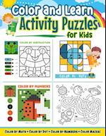 Color and Learn Activity Puzzles for Kids