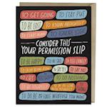 6-Pack Em & Friends Permission Slip Card