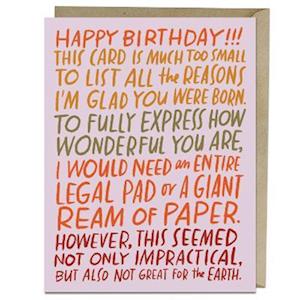 6-Pack Em & Friends Ream of Paper Birthday Card