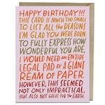 6-Pack Em & Friends Ream of Paper Birthday Card