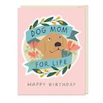 6-Pack Em & Friends Dog Mom for Life - Birthday Sticker Cards