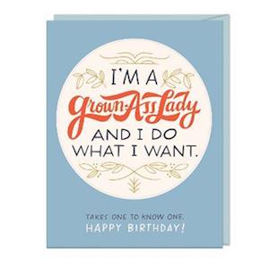 6-Pack Em & Friends I’m a Grown-Ass Lady - Birthday Sticker Cards