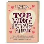 6-Pack Em & Friends Love You Top Middle Bottom Greeting Cards