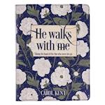 He Walks with Me White Floral