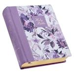 KJV Note-Taking Bible Printed Purple Floral Faux Leather