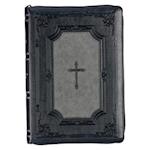 KJV Super Giant Print Bible Two-Tone Gray Faux Leather