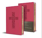 Biblia Católica En Español. Símil Piel Fucsia, Tamaño Compacto / Catholic Bible. Spanish-Language, Leathersoft, Fucsia, Compact