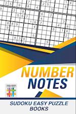 Number Notes Sudoku Easy Puzzle Books