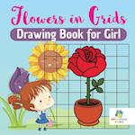 Flowers in Grids Drawing Book for Girl