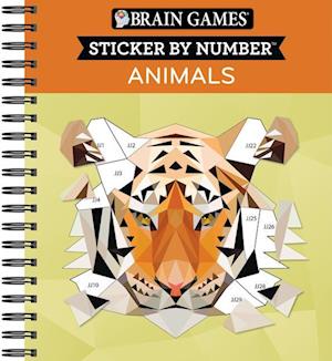 Brain Games - Sticker by Number: Animals - 2 Books in 1 (42 Images to Sticker)