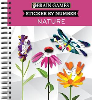 Brain Games - Sticker by Number: Nature - 2 Books in 1 (42 Images to Sticker)