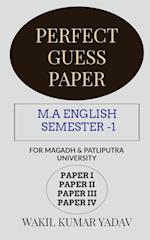 PERFECT GUESS PAPER M.A ENGLISH  SEMESTER -1