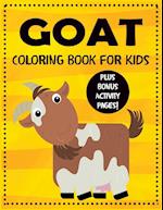 Goat Coloring Book for Kids plus Bonus Activity Pages