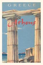 Vintage Journal Travel Poster for Athens, Greece