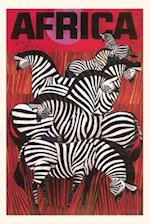 Vintage Journal African Zebra Travel Poster