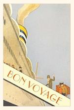 Vintage Journal Going up the Gangplank Bon Voyage Travel Poster