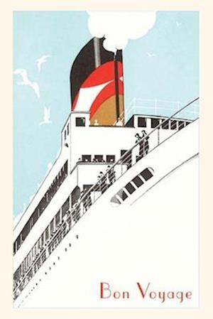 Vintage Journal Steamship Disembarking With Blue Sky