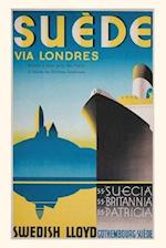 Vintage Journal Swedish Cruise Ships Travel Poster