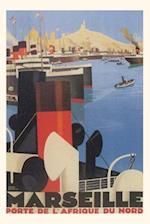Vintage Journal Ships in Marseille, France Travel Poster