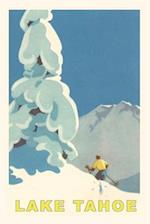 The Vintage Journal Big Snowy Tree and Skier, Lake Tahoe