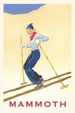 The Vintage Journal Woman Skiing Down Hill, Mammoth