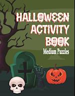 Halloween Activity Book: Sudoku Medium Puzzles 