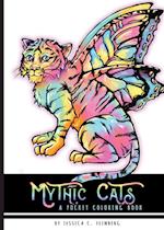 Mythic Cats Pocket Coloring Book 