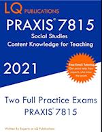 PRAXIS 7815 Social Studies Elementary Education Exam