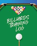 Billiards Training Log: Every Pool Player | Pocket Billiards | Practicing Pool Game | Individual Sports 